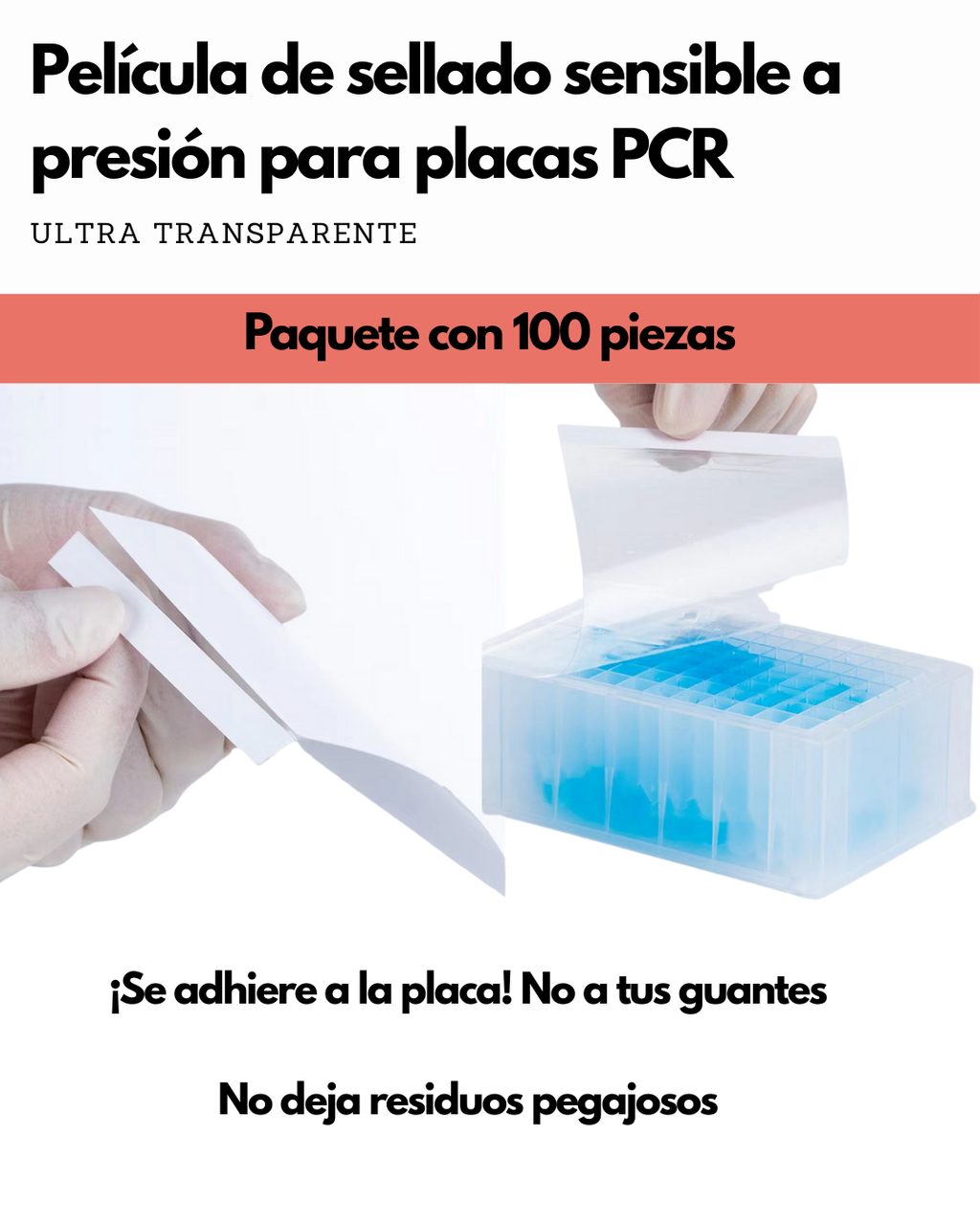 Película de Sellado Sensible a Presión para Placas PCR