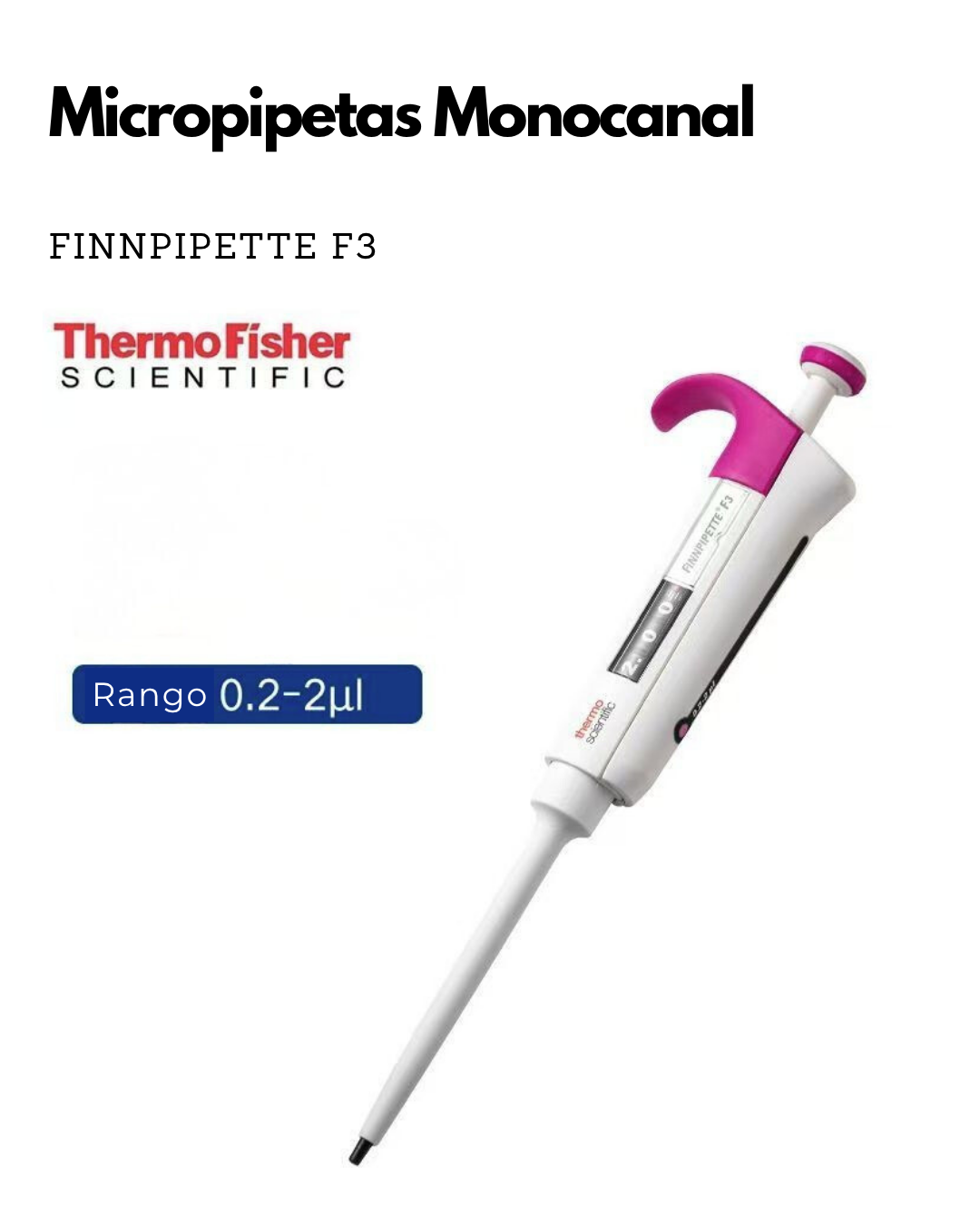 Micropipetas Finnpipette F3 Monocanal y Multicanal | Alta Precisión | Ergonomía Avanzada | Thermo Scientific Imagen principal del producto