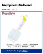 Micropipetas Finnpipette F3 Monocanal y Multicanal | Alta Precisión | Ergonomía Avanzada | Thermo Scientific