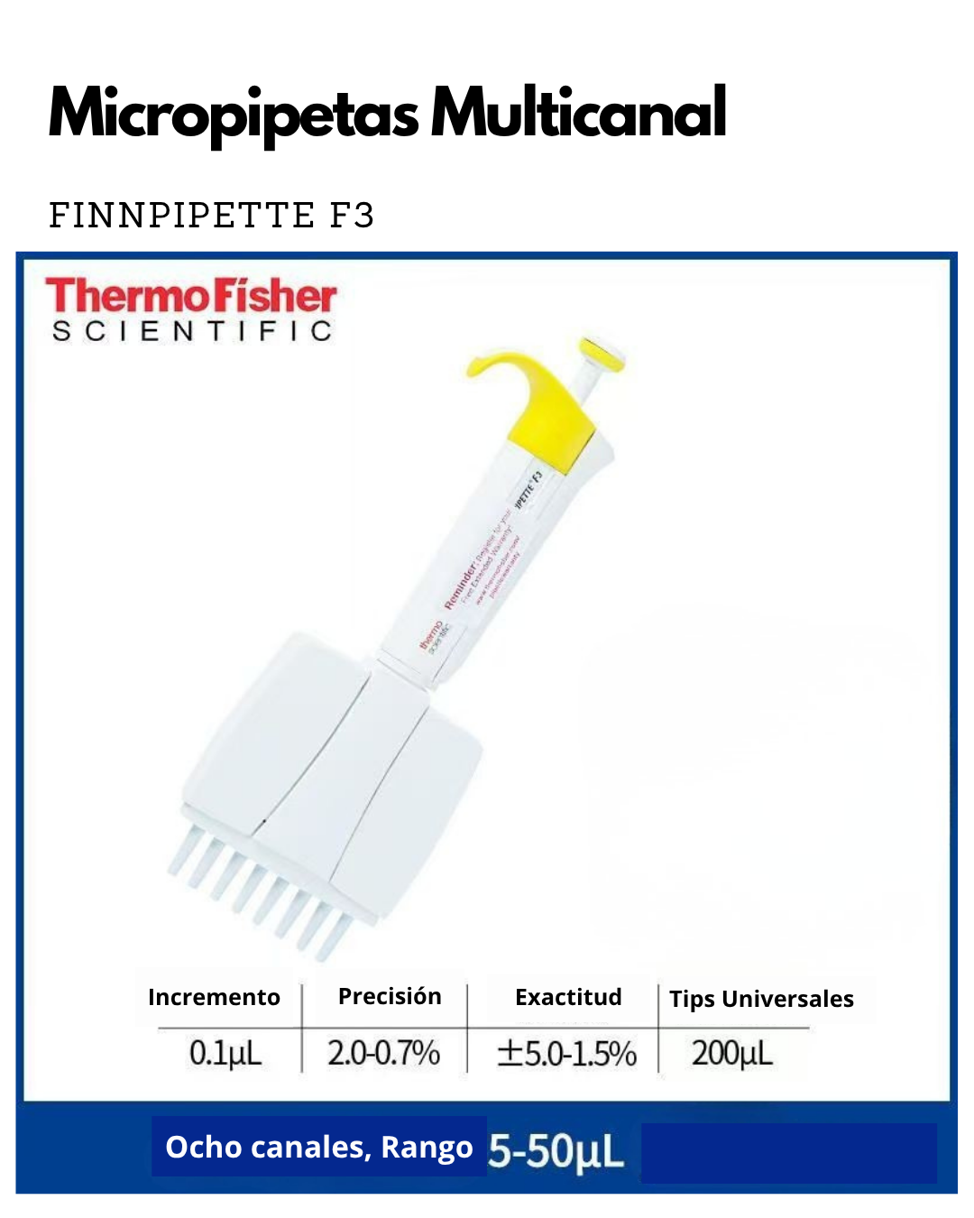 Micropipetas Finnpipette F3 Monocanal y Multicanal | Alta Precisión | Ergonomía Avanzada | Thermo Scientific