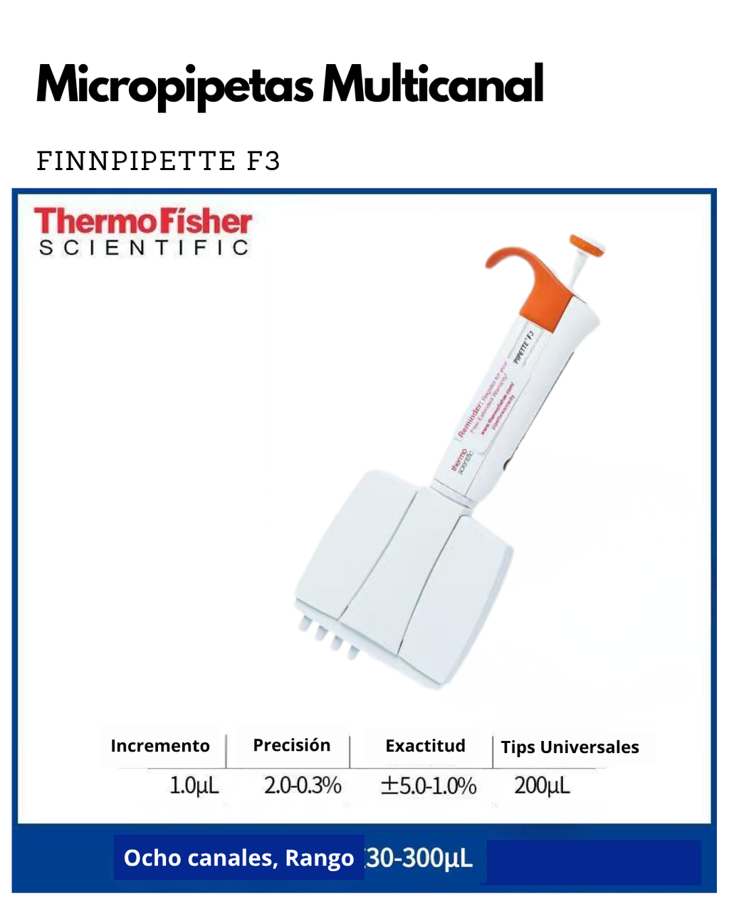 Micropipetas Finnpipette F3 Monocanal y Multicanal | Alta Precisión | Ergonomía Avanzada | Thermo Scientific