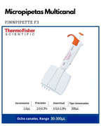 Micropipetas Finnpipette F3 Monocanal y Multicanal | Alta Precisión | Ergonomía Avanzada | Thermo Scientific