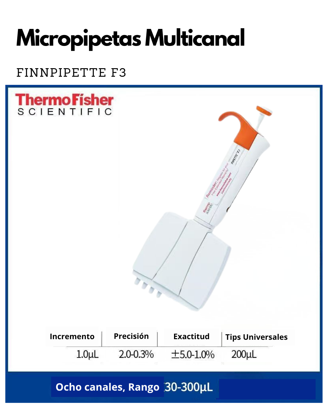 Micropipetas Finnpipette F3 Monocanal y Multicanal | Alta Precisión | Ergonomía Avanzada | Thermo Scientific