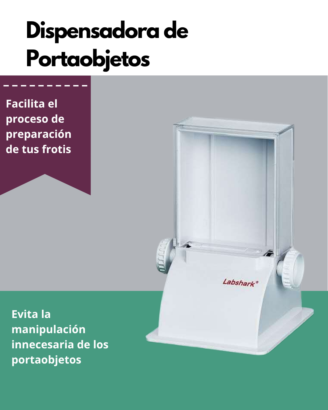 Dispensador de Portaobjetos para Microscopio | Sistema Anticontaminación | Compatible Estándar | Alta Resistencia Química Imagen principal del producto