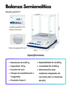 Balanza Semianalítica Digital 210 g x 0.001 g con Cabina Antiviento | JA203-P