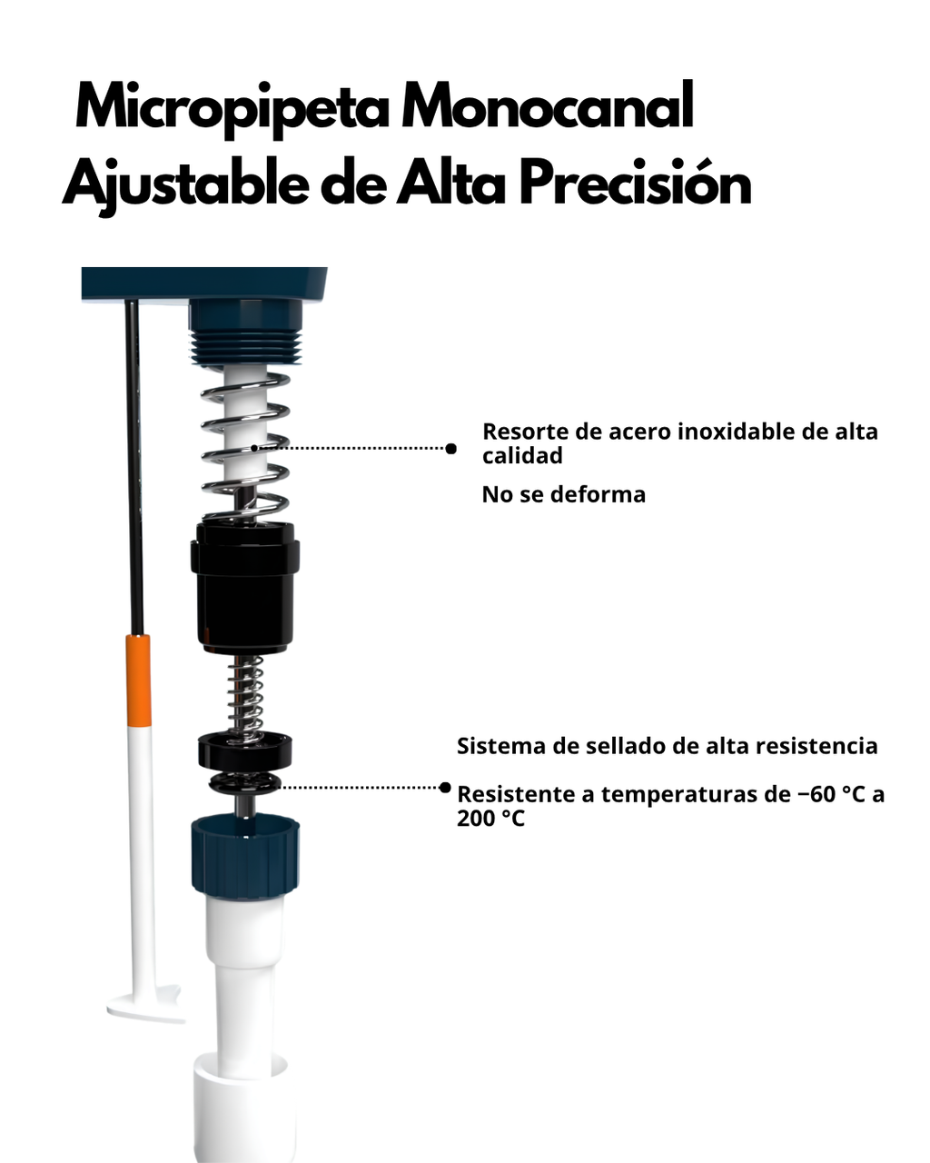 Micropipeta Monocanal Ajustable Autoclavable | Alta Precisión 0.2 μL a 10 mL