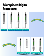 Micropipeta Digital Monocanal | Alta Precisión con Pantalla LCD y USB