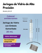 Jeringas de Vidrio de Alta Precisión con Émbolo Esmerilado