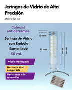 Jeringas de Vidrio de Alta Precisión con Émbolo Esmerilado