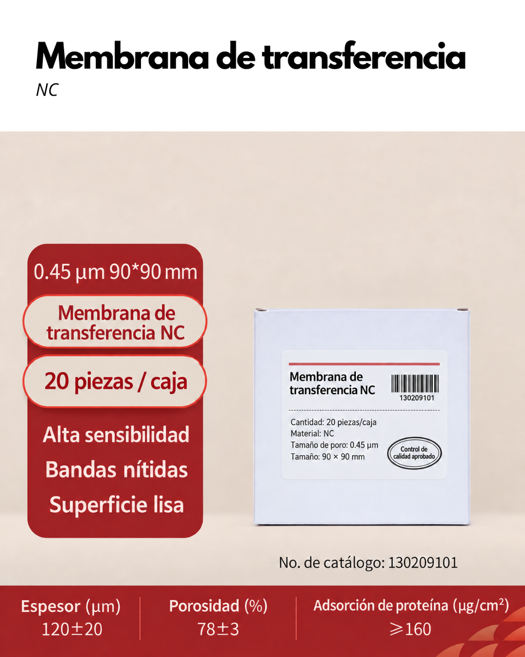 Membrana PVDF y NC para Western Blot | 0.22 y 0.45 µm