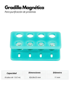 Gradilla Magnética para Purificación de Proteínas | Tubos de 1.5/2 mL