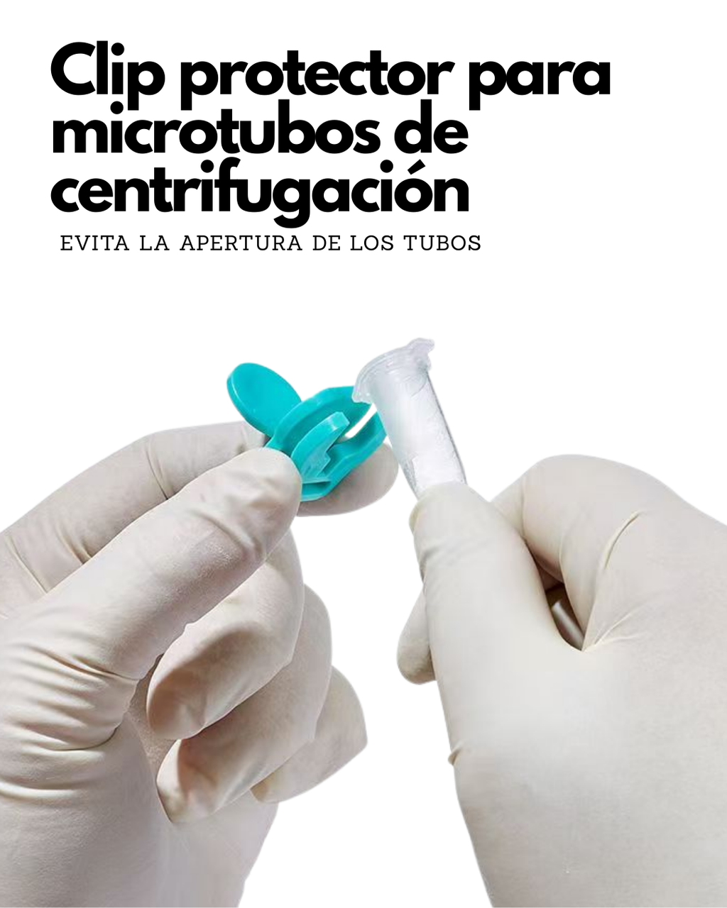 Clip Protector para Microtubos de Centrífuga 0.5, 1.5 y 2 mL | Seguro Antiexplosión