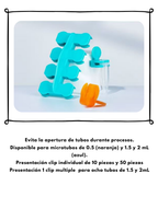Clip Protector para Microtubos de Centrífuga 0.5, 1.5 y 2 mL | Seguro Antiexplosión