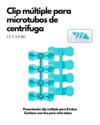 Clip Protector para Microtubos de Centrífuga 0.5, 1.5 y 2 mL | Seguro Antiexplosión