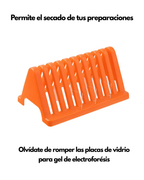 Escurridor para Portaobjetos y Placas de Vidrio para Electroforesis | Soporte de Secado de PP