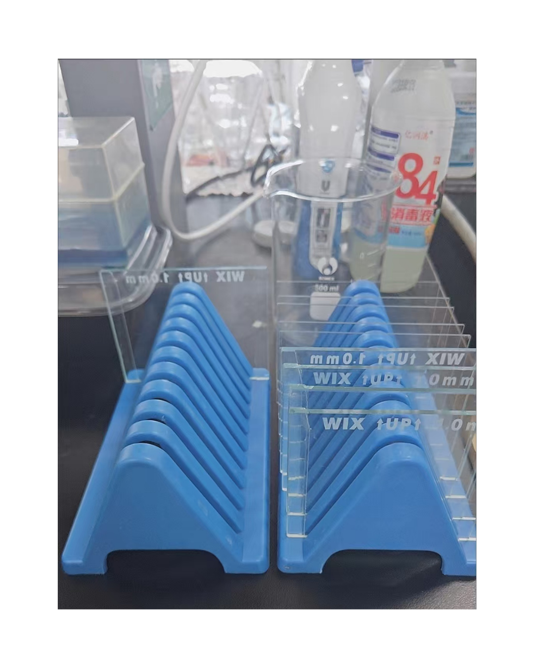 Escurridor para Portaobjetos y Placas de Vidrio para Electroforesis | Soporte de Secado de PP