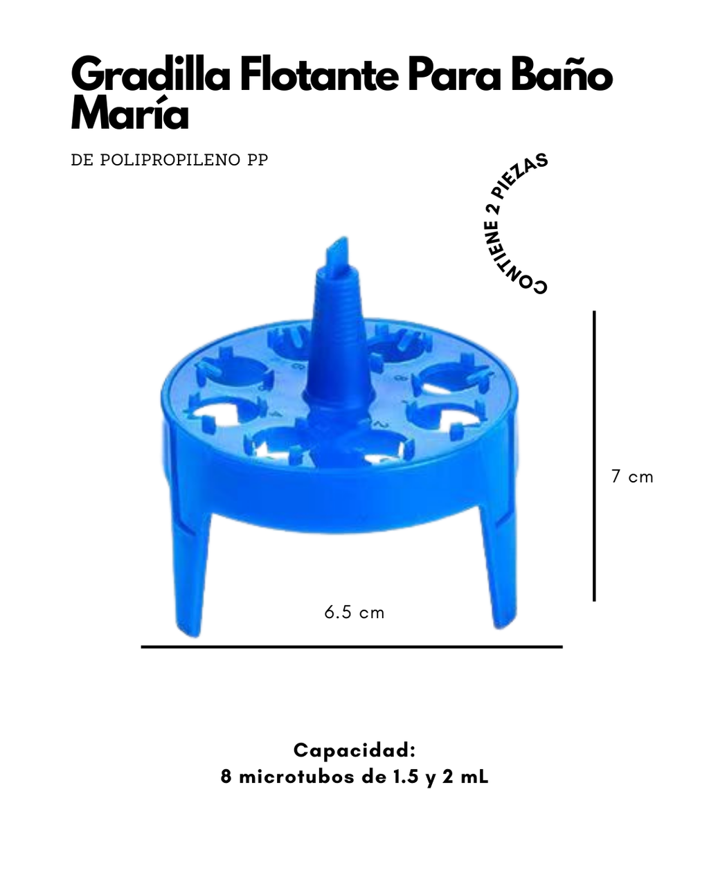 Gradilla Flotante para Baño María | Rack para Microtubos en PP y EVA