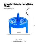 Gradilla Flotante para Baño María | Rack para Microtubos en PP y EVA