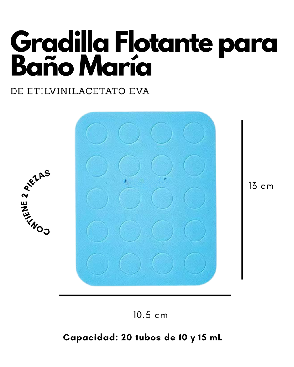 Gradilla Flotante para Baño María | Rack para Microtubos en PP y EVA