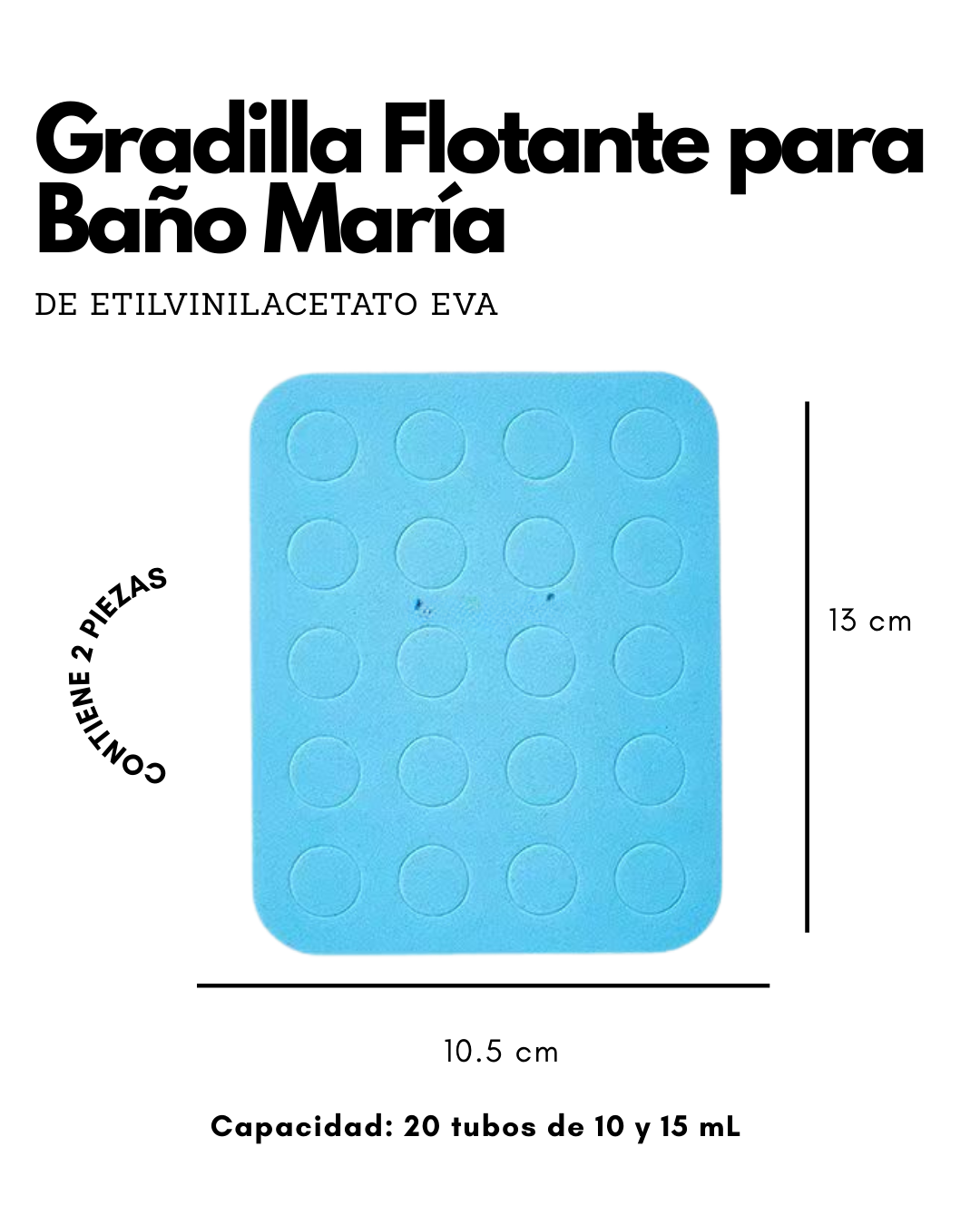 Gradilla Flotante para Baño María | Rack para Microtubos en PP y EVA