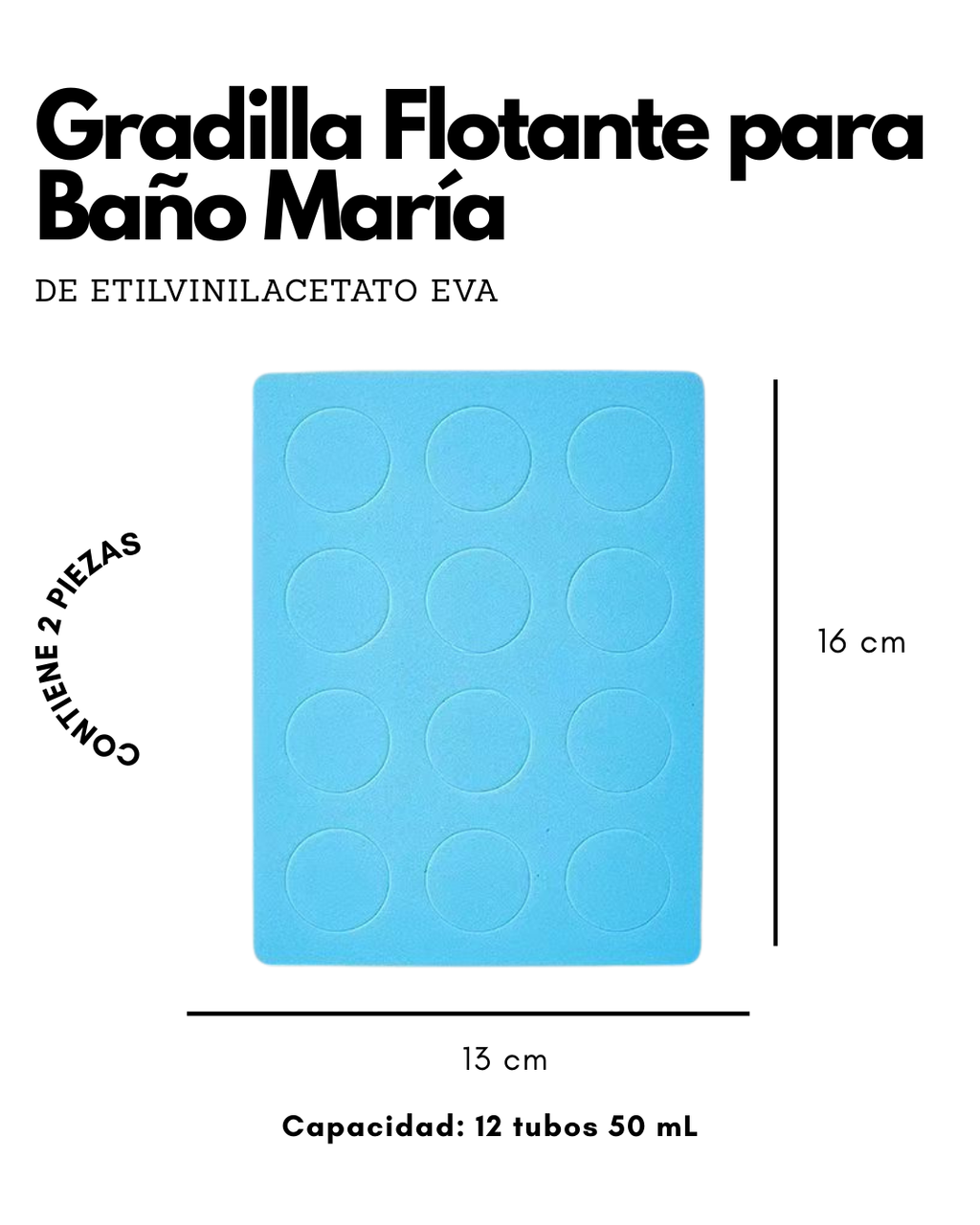 Gradilla Flotante para Baño María | Rack para Microtubos en PP y EVA