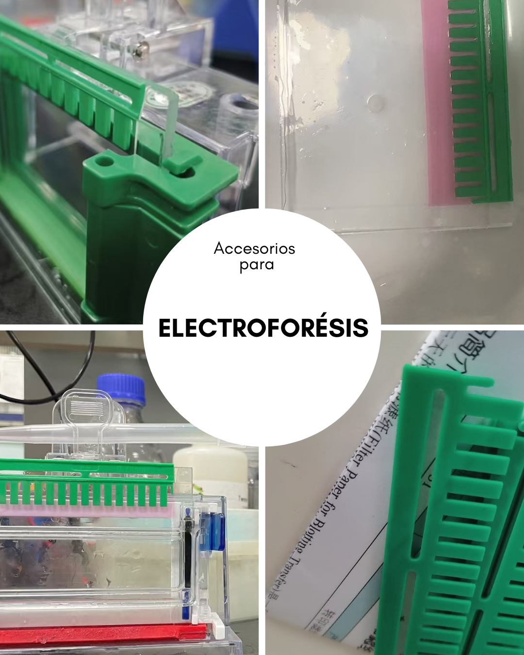 Peine para Electroforesis Vertical | 10 y 15 Pozos | Para Geles 0.75, 1.0 y 1.5 mm