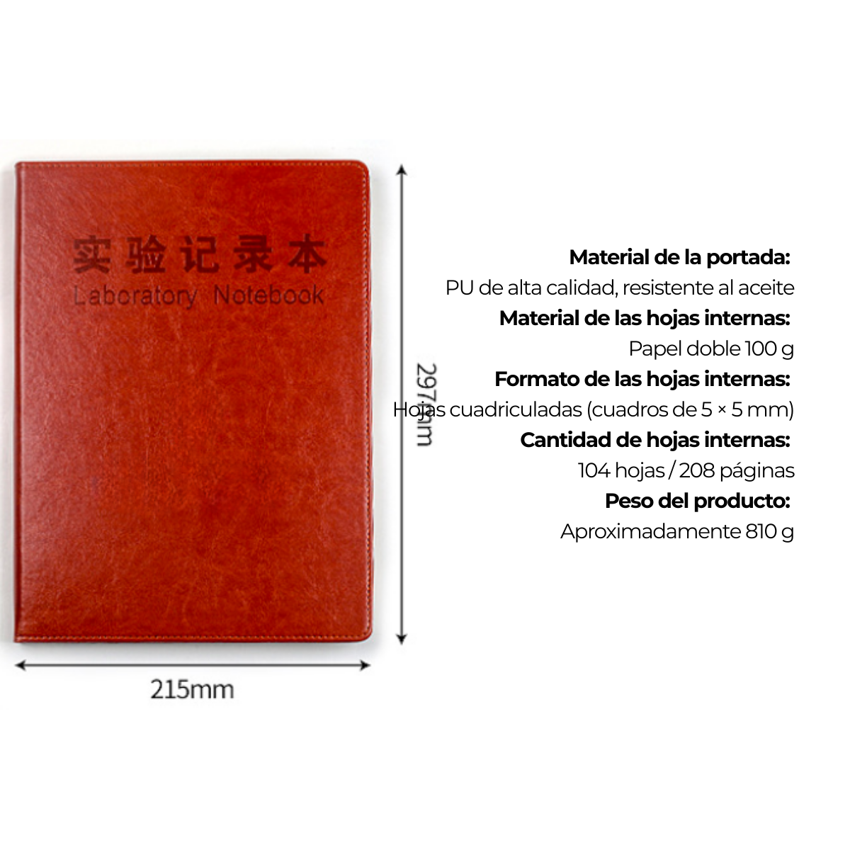 Bitácora Científica de Laboratorio A4, 100 Hojas Imagen secundaria del producto