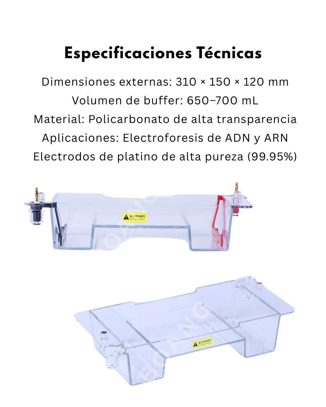 Cámara de electrofóresis horizontal