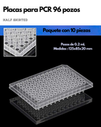 Placas PCR | 96 y 384 pozos