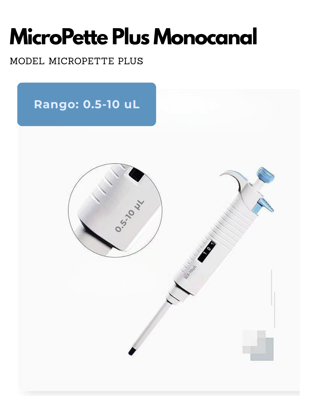 Micropipetas Monocanal - Modelo MicroPette Plus Imagen secundaria del producto