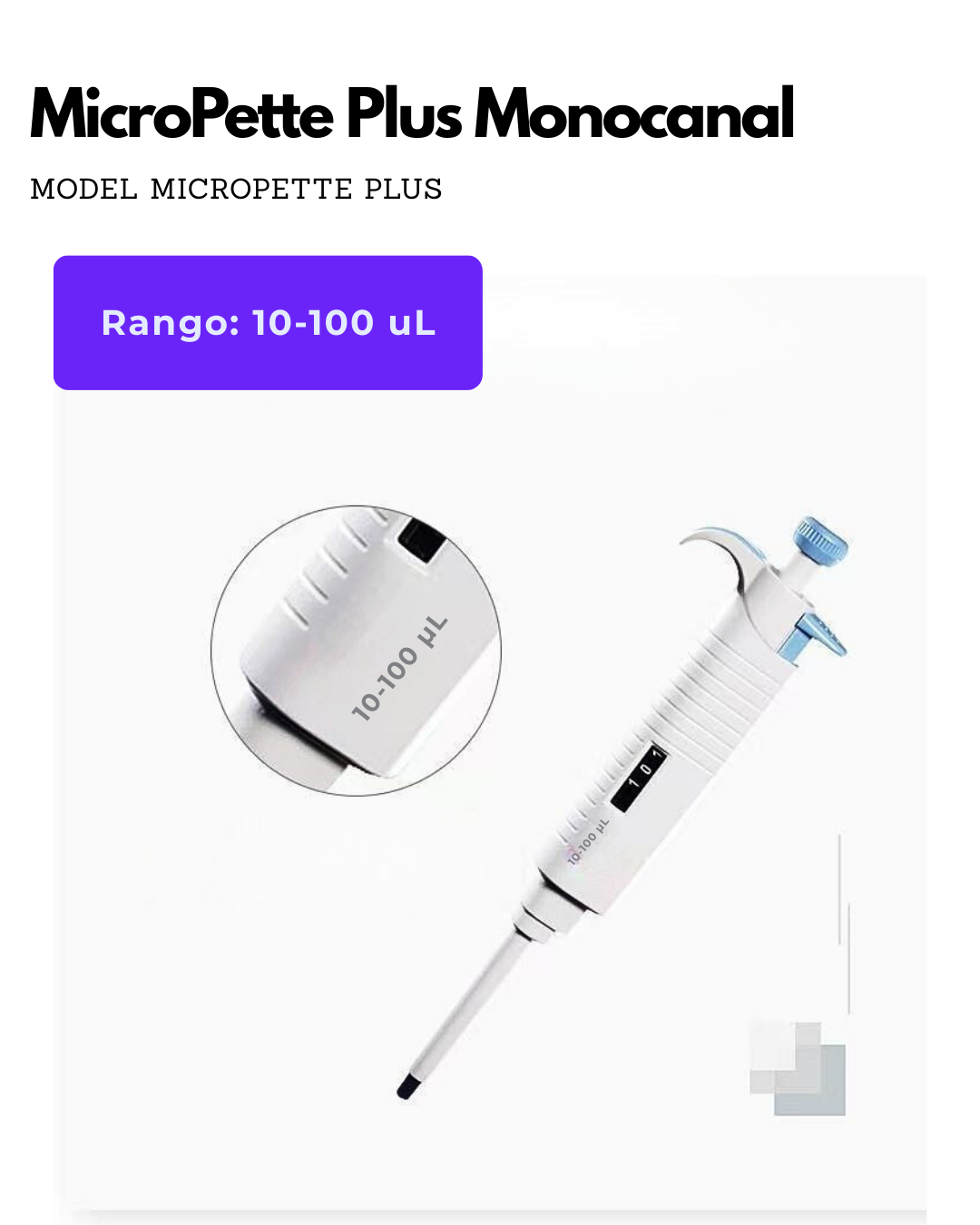 Micropipetas Monocanal - Modelo MicroPette Plus