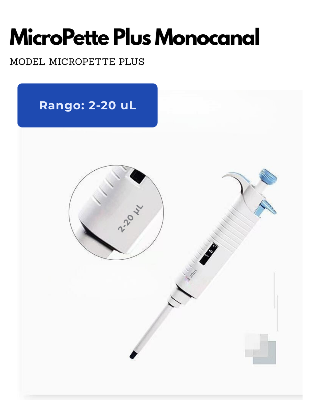 Micropipetas Monocanal - Modelo MicroPette Plus