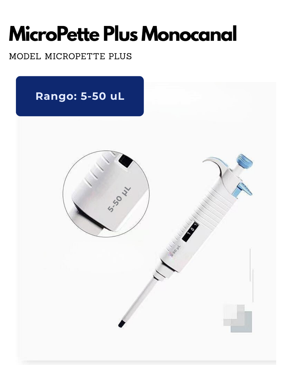 Micropipetas Monocanal - Modelo MicroPette Plus