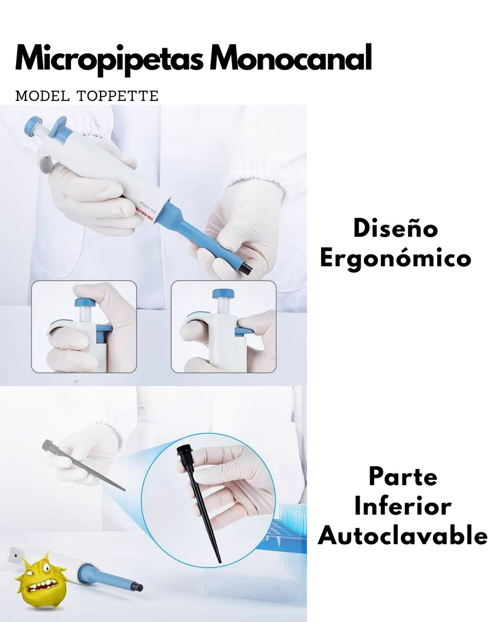 Micropipetas Monocanal – Modelo Toppette| Envío Gratis |