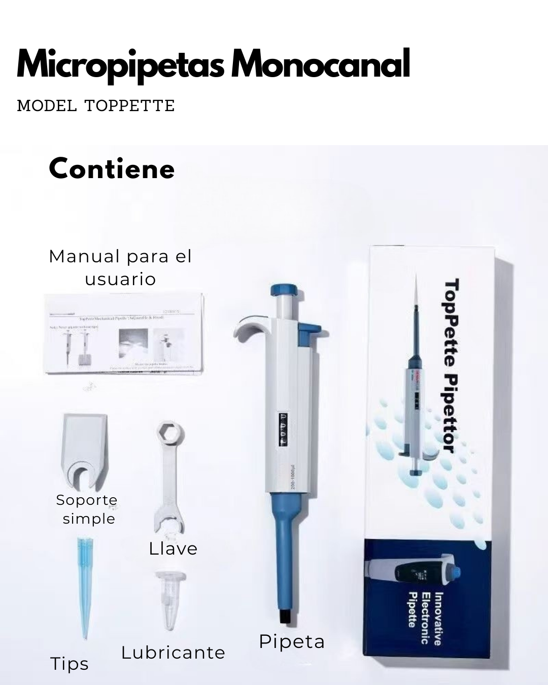 Micropipetas Monocanal – Modelo Toppette| Envío Gratis |