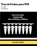 Tiras de 8 Tubos para PCR