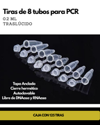 Tiras de 8 Tubos para PCR